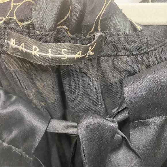 Marisa K Black & Gold Bubble Hem Silk Mini Dress - Picture 4 of 14